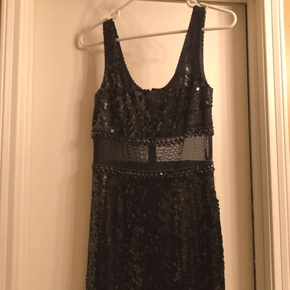 Black Sequins Dress